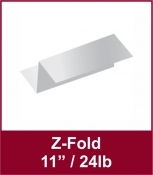 Pressure Seal Z-Fold 11" 24Lb